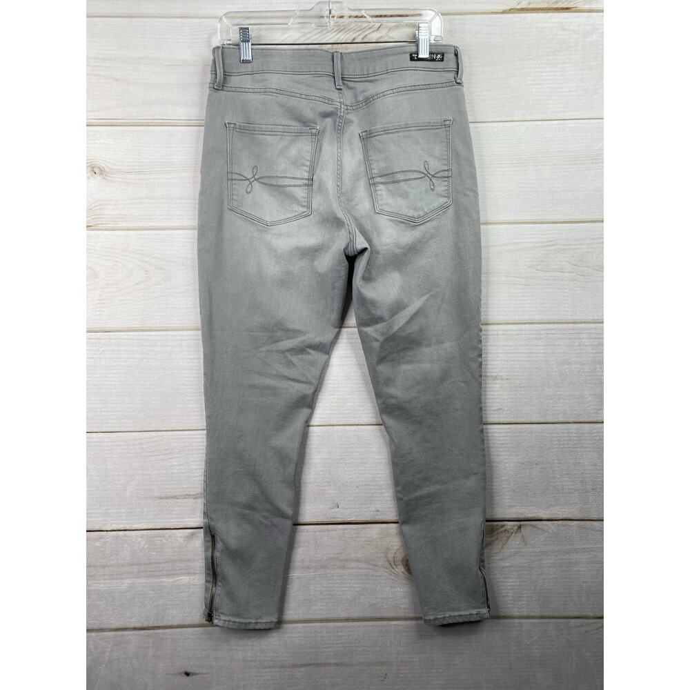 Denizen From Levi's Jeans Sz 10 W 30 High Rise Zip Ankle Skinny Gray Stretch - Picture 6 of 12